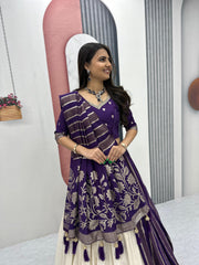 Traditional Wedding Special Jacquard Silk Lehenga Saree
