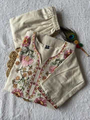 Beautiful Pure Khadi Cotton Embroidery With Sequence Work Dress