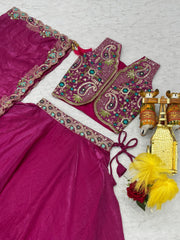 Wedding Special Fendy Silk Embroidery Sequence Thread Work Indo-Western Wear