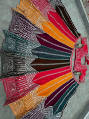 Beautiful Multicolored Georgette Embroidery Sequence Work Lehenga Choli