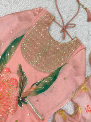 Beautiful Organza Sequence Embroidery Work Sharara