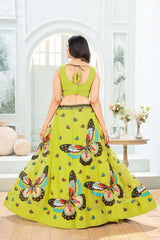 Beautiful Butterfly Designer Georgette Embroidery & Sequence Work Lehenga Choli