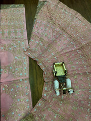 Beautiful Flared Butterfly Net Sequence Embroidery Work Lehenga Choli