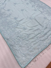 Bollywood Blockbuster Georgette Sequins & Multi Embroidery Work Saree