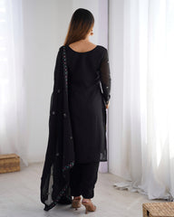 Beautiful Georgette Sequence Real Mirror Work Salwar Suit