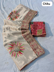 Beautiful Soft Chinon Silk With Sequence Butta In All Over Saree