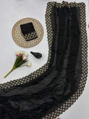Party-wear Fendy Silk Space Silk With Jarkhan Work Saree