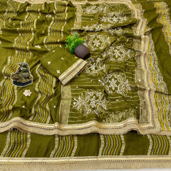 Beautiful Moti Katdana & Sequence Handwork Saree