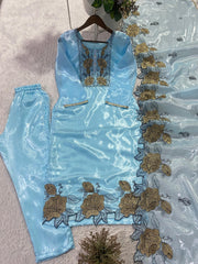Beautiful Designer Jimmy Choo Embroidery With Cut Work Suit