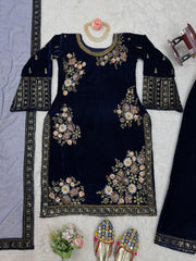 Winter Special Viscose Velvet Sequence Work Salwar Suit
