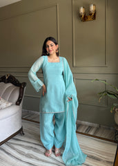 Festive Special Crunchy Silk With Siroski Work Suit