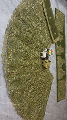 Party-wear Soft Net Embroidery Sequence Work Lehenga Choli