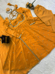 Festive Season Special Red Georgette Thread With Sequence Work Gown