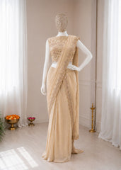 Party-wear Stylish Star Georgette Lehenga Set With Stitched Blouse