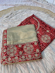 Festival Special Soft Chinon Coding Sequence Work Saree