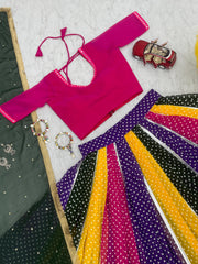 Beautiful Georgette Big Flair Multi Lehenga Choli