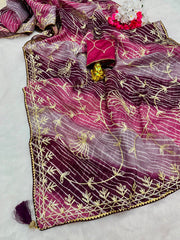 Beautiful Soft Kota Silk Lehriya Multi Saree