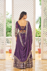 Festival Special Georgette Embroidery & Sequence Work Gown