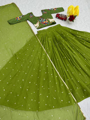 Beautiful Kalamkari Printed Lehenga With Stitched Blouse