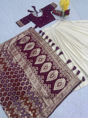 Wedding Special Pure Simmer Silk Lehenga Saree