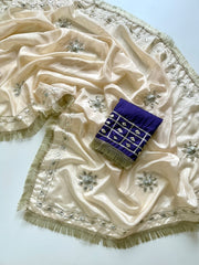 Beautiful Chinon Silk With Sobber kachi Gotta Work Saree