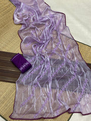 Party-wear Jimmy Choo Embroidery Sequence & Crocio Lace Work Saree