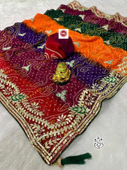 Beautiful Pachrangi Designer Saree