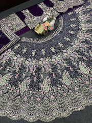 Beautiful Soft Butterfly Net Coding & Sequence Work Lehenga Choli