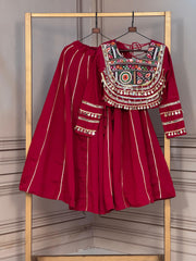 Navratri Spcial Roman Silk With Attractive Gota-Patti Work Lehenga With stitched Blouse