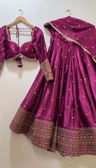 Festival Special Japan Satin Thread With Sequence Work Lehenga Choli