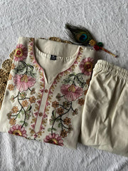 Beautiful Pure Khadi Cotton Embroidery With Sequence Work Dress
