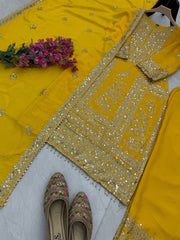 Partywere Chionon Silk Sequence Embroidery Work Salwar Suit