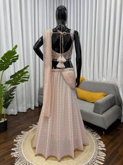 Perfect Party-wear Indo Western Georgette Ready To Wear Lehenga Saree