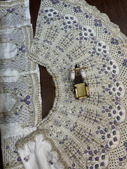 Reception Special Mono Satin Silk Coding Sequence Cut Work Lehenga Choli