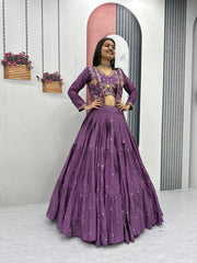 Designer Sequence Embroidery Work Lehenga Choli