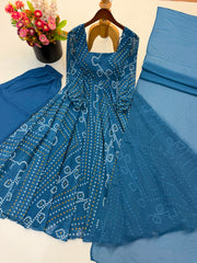 Beautiful Georgette With Digital Printed Work Gown
