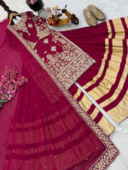 Beautiful Georgette Codding Sequence Embroider Work Suit