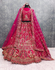 Trending Premium Silk With Intricate Peacock Designer Bridal Lehenga