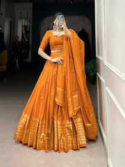 Beautiful Pure Chanderi Plan Lehenga Choli