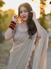 Designer Pure Star Georgette Work Saree