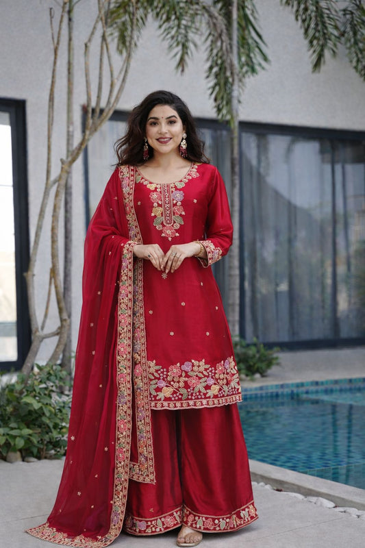 Party-wear Jimmy Choo Bits Embroidery Sequence Coding Sharara