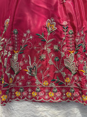 Designer Natural Crepe Silk Thread & Sequence Work Anarkali