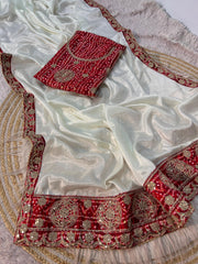 Festival Special Soft Chinon Coding Sequence Work Saree