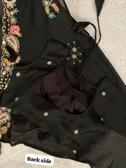 Wedding Special Rangoli Silk Sequence Embroidery Work Shrug With Dhoti