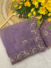 Party-wear Trending Beads Work Fendy Satin Silk Saree