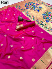 Beautiful Pure Soft Kanchivaram Paithani Silk Saree