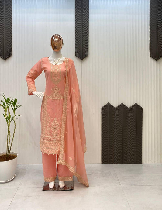 Party-wear Georgette Sequence Embroidery Work Suit