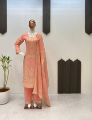 Party-wear Georgette Sequence Embroidery Work Suit