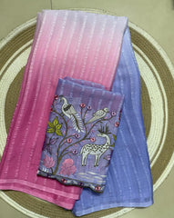 Beautiful Soft Marble Smooth Padding Saree