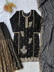 Beautiful Festival Special Georgette Sequence Embroidery Work Sharara